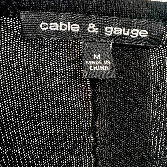 cable & gauge Super Lightweight Scoop Neck Black Sweater Tunic, M - Picture 4 of 6